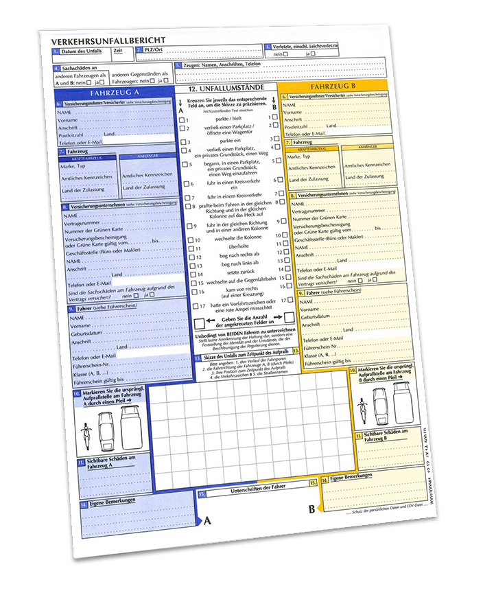 Europäischer Unfallbericht