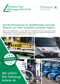 Kfz-Versicherungen für Taxi / Mietwagen